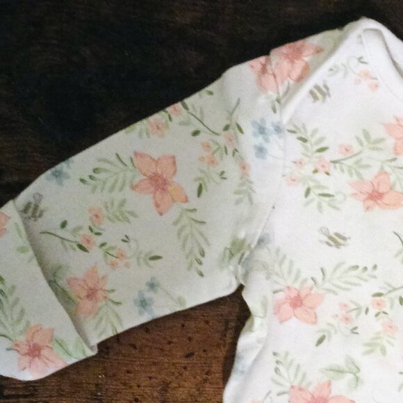 Baby girl nightgown- Knotted- Size 0-3 months- Floral print- - Picture 2 of 4